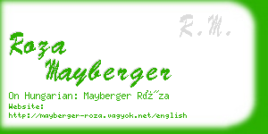 roza mayberger business card